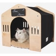thumbnail image 3 of Harry Barker Wooden Pet House, Cat Cube, Brown, 3 of 7