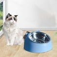 thumbnail image 4 of 2 Cuencos Para Perros Y Gatos Elevados, Inclinados Y Antideslizantes, Color Azul, 4 of 5