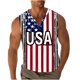 thumbnail image 2 of Camiseta sin mangas con cuello en V para hombre, estilo vintage, informal, para fitness, deportiva, permeable, con cuello en V, 2 of 5