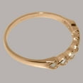 thumbnail image 5 of LBG British Made 10k Rose Gold ring with Natural Diamond & Opal Womens Eternity Ring - 33 size options - Size 11, 5 of 9