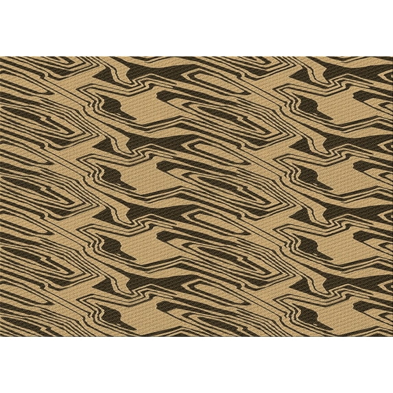 Ahgly Company Indoor Rectangle Patterned Cantaloupe Orange Area Rugs, 5' x 8'