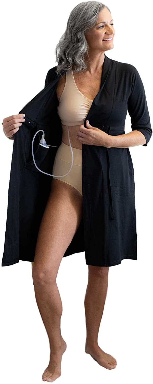 Post Surgery Mastectomy, Breast Cancer Recovery Robe with Internal