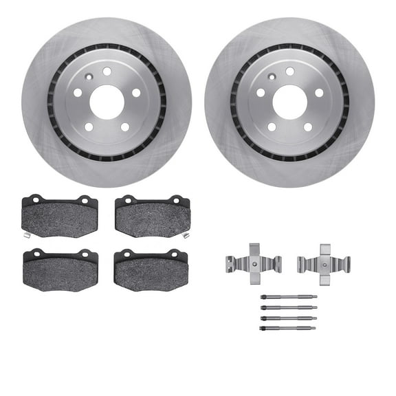 Dynamic Friction Company Rear Brake Rotors with 5000 Advanced Brake Pads includes Hardware 6512-47315