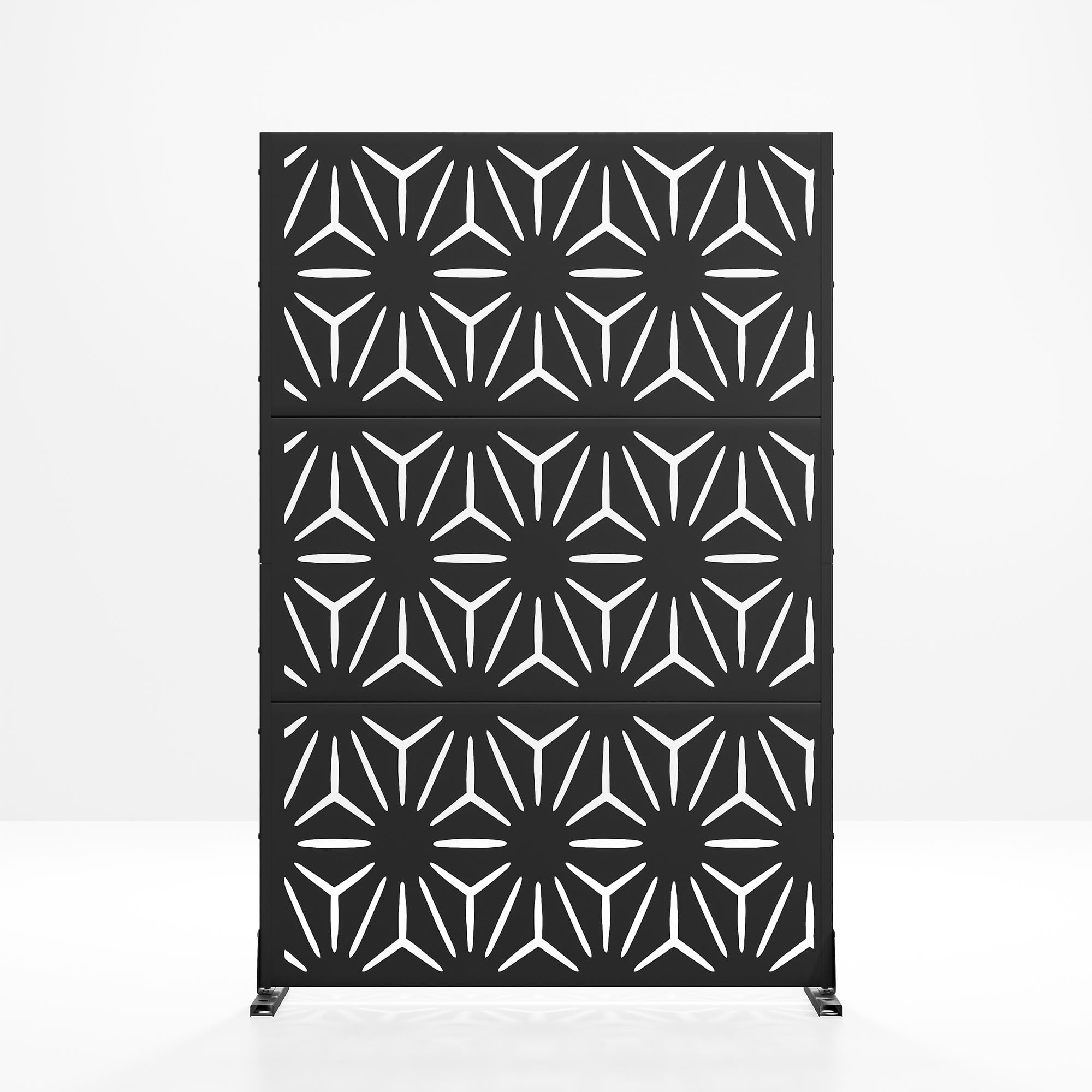 MAYEERTY Metal Outdoor Privacy Screen Garden Divider Patio Backyard Decorative Privacy Fence Panel, 72×47.2×15.7in