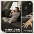 thumbnail image 5 of Homall 109" L-Shape Modular Sectional Sofa Couches Cloud Memory Foam Sofa Deep Seat Upholstered Couches with Oversized Chaise for Living Room,Black, 5 of 8