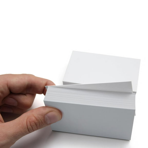 Blank Cardstock 100 Sheets, Heavyweight 350gsm Business Card Paper, 2 x 3.5 Inches, Note Cards, Gift Tags, Craft Projects, Watercolor, Drawing, White