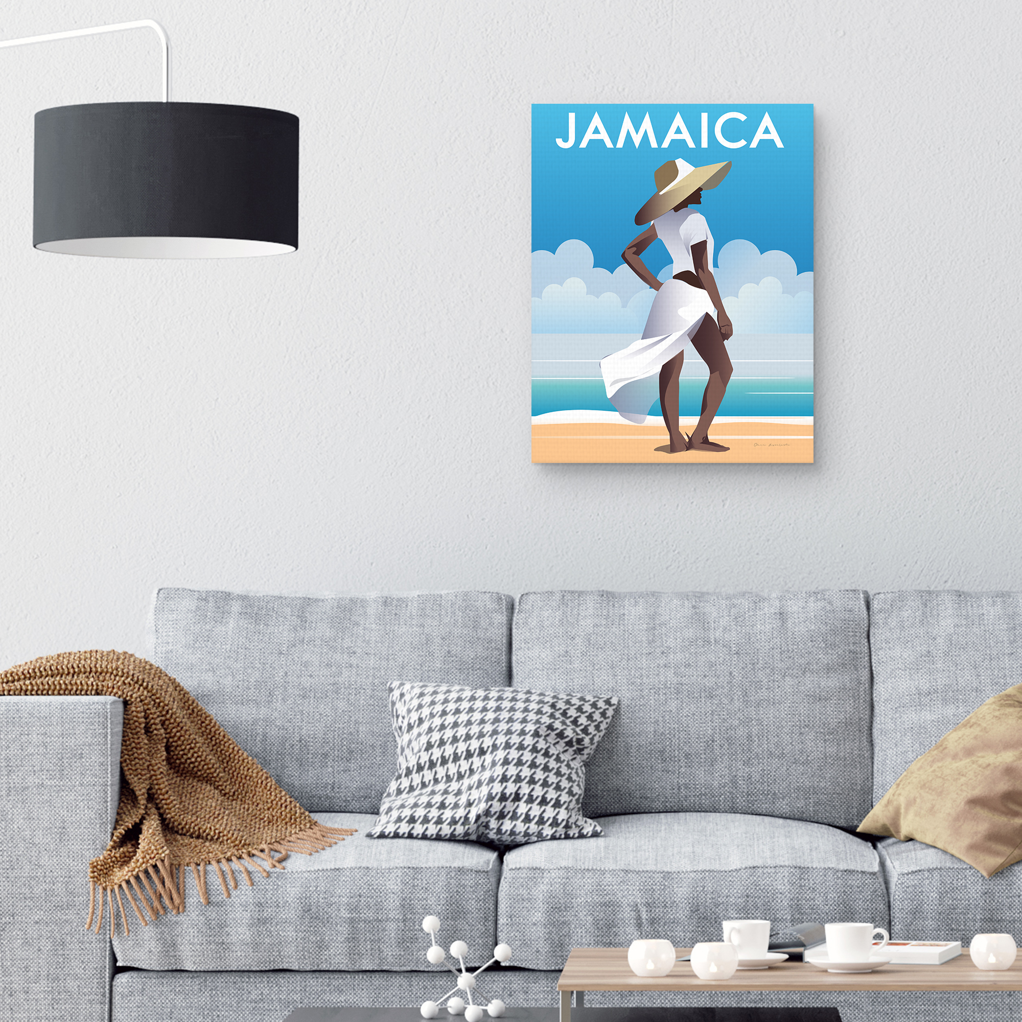 Masterpiece Art Gallery Jamaica Cities Canvas Art Print, 22" x 28", by Omar Escalante