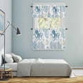 thumbnail image 5 of Blue Octopus Coastal Kitchen Curtains Sets for Windows 24 Inch Length, Summer Beach Nautical Coral Rod Pocket Window Treatments Tier Curtains and Valances Set for Bedroom/Bathroom, 5 of 8