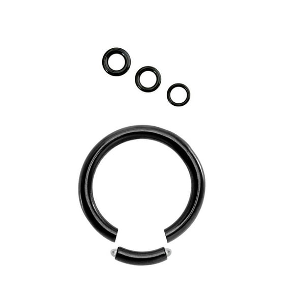 Luxe Modz Segment Ring Anodized Titanium Over Surgical Steel 12G, 10G, 8G, 6G & 4G