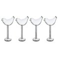 thumbnail image 1 of 1 Set 4pcs Bird Shape Cocktail Glasses Glass Wine Cups Goblets (transparent), 1 of 2