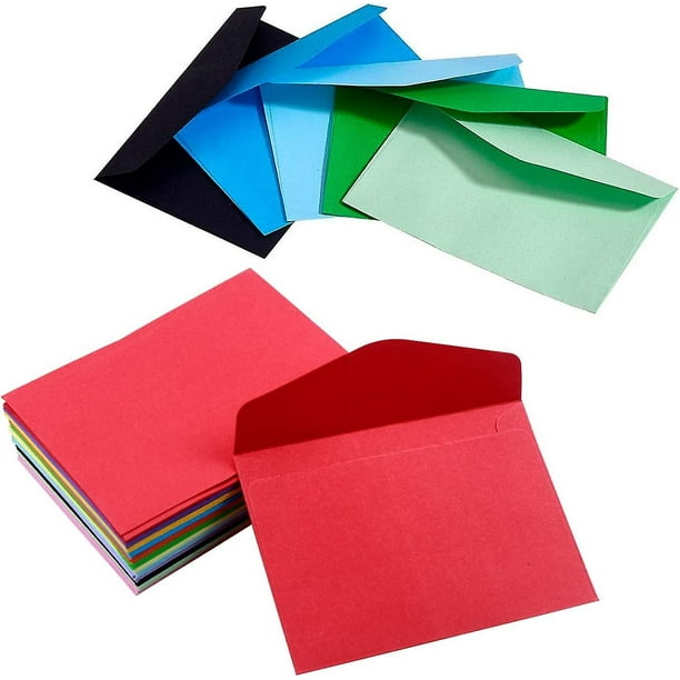 Paquete De 60 Sobres Pequeños, Sobres De Colores De 4,6 X 3,33 Pulgadas, Mini Sobres Encantadores Para Regalo | Bodega Aurrera En Línea