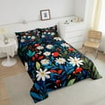 thumbnail image 4 of Erosebridal Floral Print Bedding Queen Comforter Set, Cartoon Botanical Down Comforter, Mushroom Room Decor, Reversible 3pcs, 4 of 8