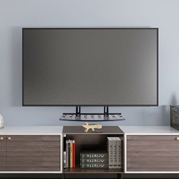 Minkissy Floating TV Shelf Bracket for Cable Boxes, Rolled Steel Wall Mounted Storage for Living Room