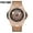 Rose Gold-Black, variant on Style Light Luxury Fashion Rhinestone Watch For Daily Wear, Party Versatile - Elegant Timepiece for Him
