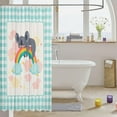 thumbnail image 3 of Girls Cartoon Kola Bath Curtain Blue Cute Kola Bathroom Shower Curtain Set for Boys Girls Rainbow Kola Shower Curtain Kawaii Pet Kids Bathroom Accessories Decorative 72"x84", 3 of 6