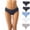 Dark Gray, variant on Women's Mid-Rise Seamless Briefs Sexy Breathable Solid Color Panties Comfortable Soft Lightweight Underwear G-strings Non-marking Underpants