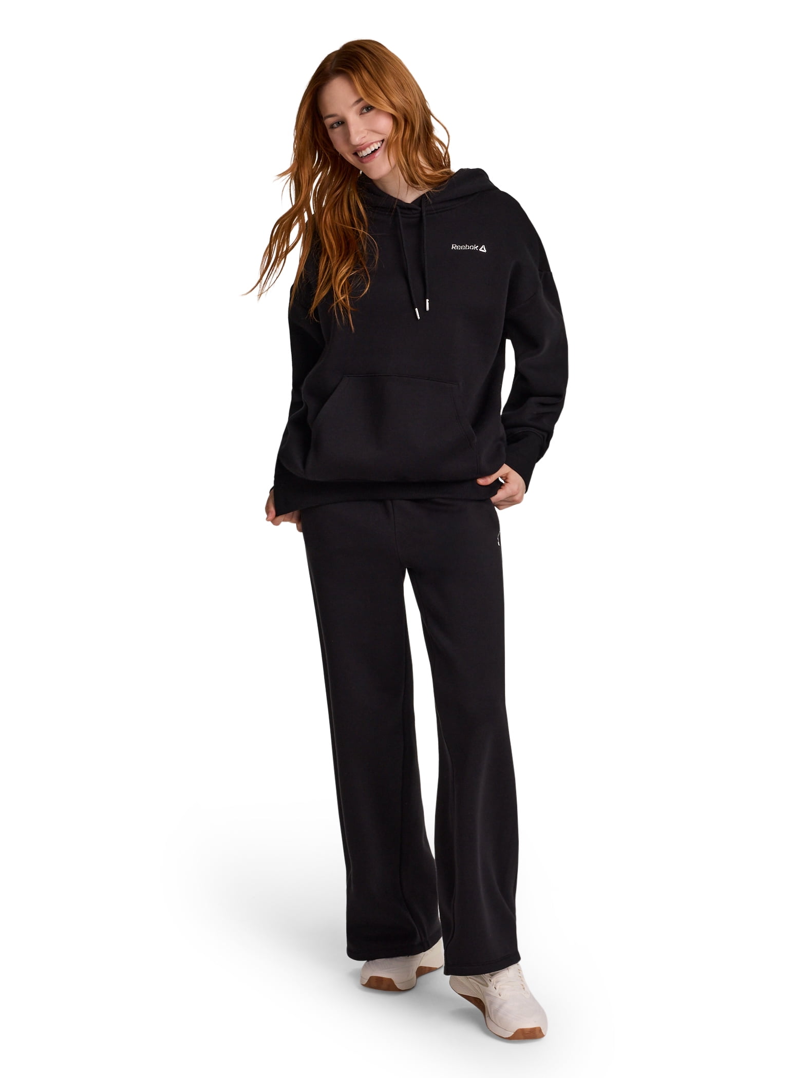 Reebok Women's and Women's Plus Game Day Fleece Wide Leg Pant, Sizes XS-4X