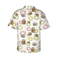 thumbnail image 3 of Daiia Donut Sloth Hawaiian Shirt for Men Gentle Cotton Regular Short Sleeve Casual-XX-Large, 3 of 9