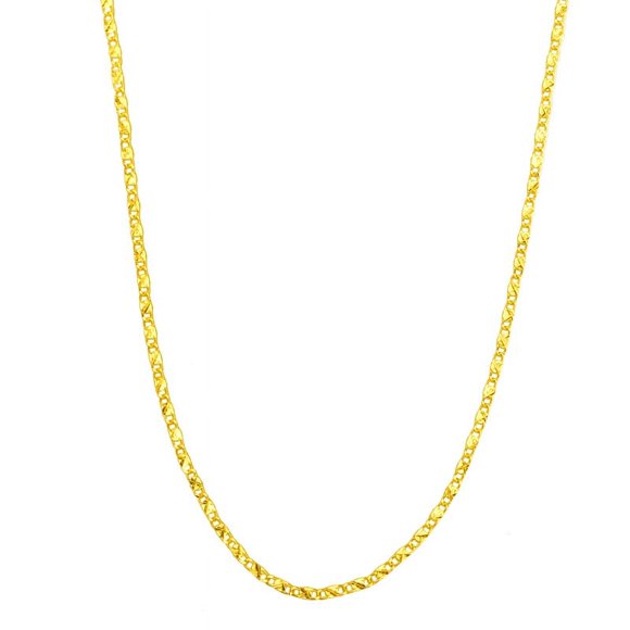 Copper Gold Plated Jewelry Fashion Versatile Necklace Women's Plain Chain Clavicle Chain
