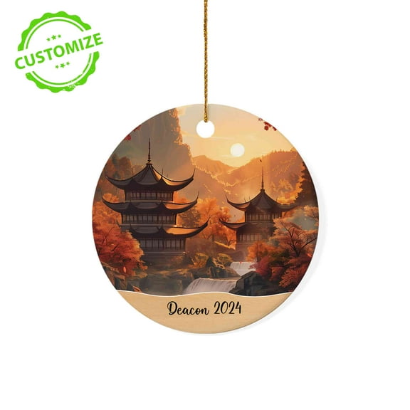 Customizaholic Personalized Ornaments With Names, Japanese Christmas Ornaments, Japan Ornament, Custom Ornaments, Custom Ornaments For Christmas Tree, Custom Ornaments With Name