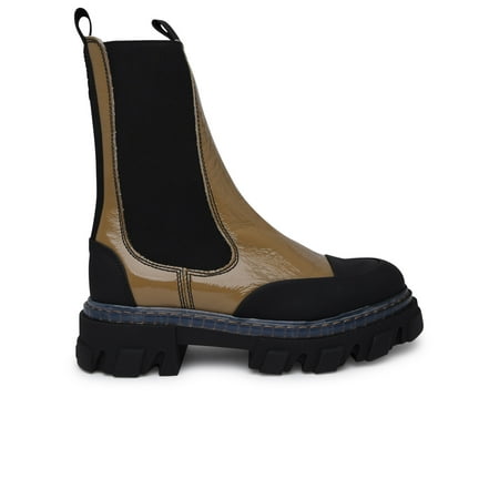 

Ganni Woman Green Patent Boots