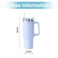 thumbnail image 2 of 1pcs Portable Insulation Cup Stainless Steel Straw Cup Straw Popsicle Cup Car Portable Insulation Cup, 2 of 6