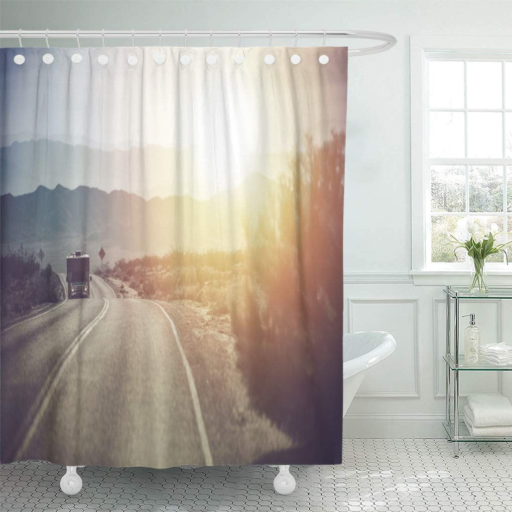 Yusdecor California Mojave Desert Rv Motorhome Trip Road Travel Bathroom Decor Bath Shower Curtain 60x72 Inch Walmart Canada