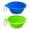 Blue + Green, variant on MEGICOT 2-Pack 600ML Collapsible Dog Bowl, Foldable Expandable Cup Dish for Pet Cat Food Water Feeding Portable Travel Bowl with Carabiner