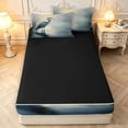 thumbnail image 4 of Erosebridal Vintage Heron Bird Zipper Full Size Comforter Sets with Fitted Sheet and 2 Pillowcases,Rustic Animals Zipper Bedding Set,Gray Blue,Black Reversible,4pcs, 4 of 8