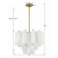 thumbnail image 6 of ADD-306-AG-WH Crystorama Lighting Addis - 6 Light Chandelier-14 Inches Tall and 19.75 Inches Wide-Aged Brass Finish-White Glass Color, 6 of 13