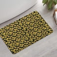 thumbnail image 2 of Black Yellow Sunflower Pattern Bathroom Rugs Mat,Non Slip Microfiber Bathroom Rug,Rubber Backing,Soft Bathroom Mats for Bathroom Floor,Tub and Shower,17x27in(43x68cm), 2 of 5