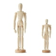 thumbnail image 4 of 2Pack,8 Inch & 12 Inch,Human Figure Puppet Model Wooden Male Mannequin Doll Decorative Stand for Sketching & Drawing, 4 of 6