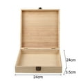 thumbnail image 5 of Wooden Storage Box, Unfinished Wood Box With Lid And Metal Clasp, For Jewelry Crafts Keepsakes Small Items Storage, 5 of 9