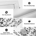 thumbnail image 6 of Grey Botanical Outdoor Rug for Patio/Deck/Porch, Non-Slip Large Area Rug 3 x 5 Ft, Dragonfly Flower Leaf Retro Ink Style Indoor Outdoor Rugs Washable Area Rugs, Reversible Camping Rug Carpet Runner, 6 of 8