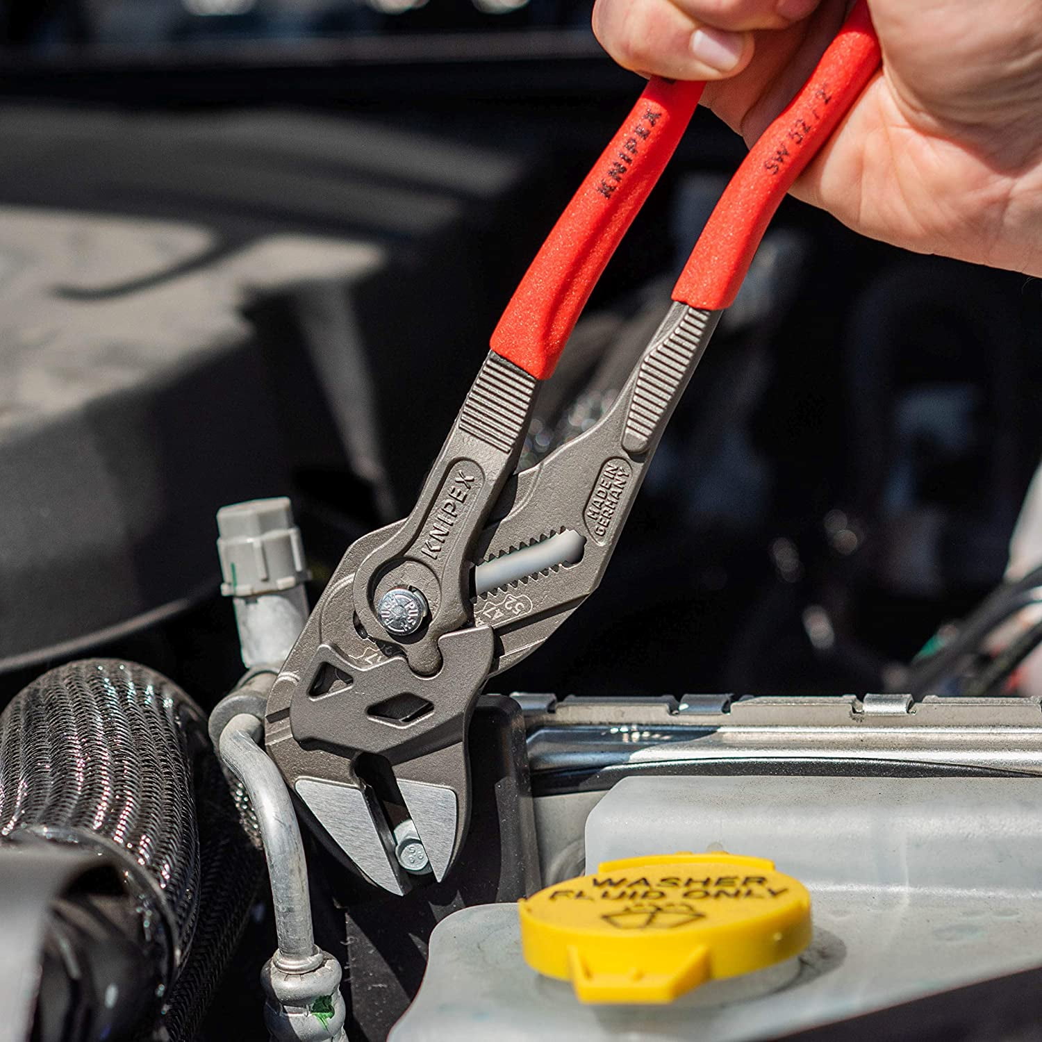 Knipex 10" Pliers Wrench - Plastic Grip