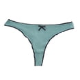 thumbnail image 1 of Tanga de algodón sin costuras para mujer, ropa interior sexy de tiro bajo con volantes, bragas de bikini transpirables para mujer, 1 of 8