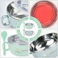 thumbnail image 4 of 2 Pcs Bol en Acier Inoxydable Léger Durable Portable Dessin Animé Bol à Riz Bol de Service pour Aliments pour Tout-Petits Bébé, 4 of 6