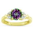 thumbnail image 2 of Star K � Round 7mm Rainbow Mystic Topaz Marquee Design Promise Engagement Ring, 2 of 9