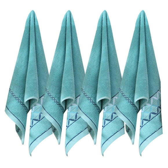 Lot de 4 Serviettes à Main, Serviettes pour le Visage en Coton, Serviette à Main Douce et Très Absorbante pour la Salle de Bain (13.3 x 29 Pouces)