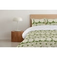 thumbnail image 4 of Ambesonne Chrysanthemum Down Alternative Quilt Comforter, Boho Modern Floral, Full, Pale Green Fern Green, 4 of 5