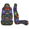 thumbnail image 3 of Fuzoiu Colorful Floral Print Seat Covers Set, Car Seat Covers Front Seats, Car Seat Protector, Car Seat Cushion, Seat Covers Carseat Cover Universal Fit for Most Cars, 3 of 7