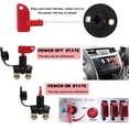 thumbnail image 4 of Paquete de 2 llaves dobles de gran tamaño M8 de dos orificios, 12 V/24 V, aislador de batería automotriz, interruptor de corte de energía, interruptor de emergencia, 4 of 5