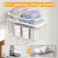 thumbnail image 2 of Towel Racks for Bathroom,Towel Rack Wall Mounted, 6 Tier Rolled Or Folded Towel Holder with Floating Shelves, Bathroom Towel Holder for Bath, Hand Towels,Metal,Full White, 2 of 7