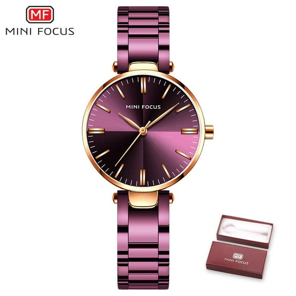 MINI FOUCS Women Watches Waterproof Stainless Steel Quartz Ladys Watch Relogio Feminino Luxury Brand Fashion Ladies Wristwatches