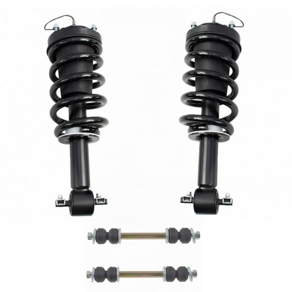 TRQ Front Shocks Sway Bar Links For 15-19 Silverado Tahoe Sierra Yukon Escalade PSA52597 Fits select: 2015-2018 CHEVROLET SILVERADO, 2015-2018 GMC SIERRA