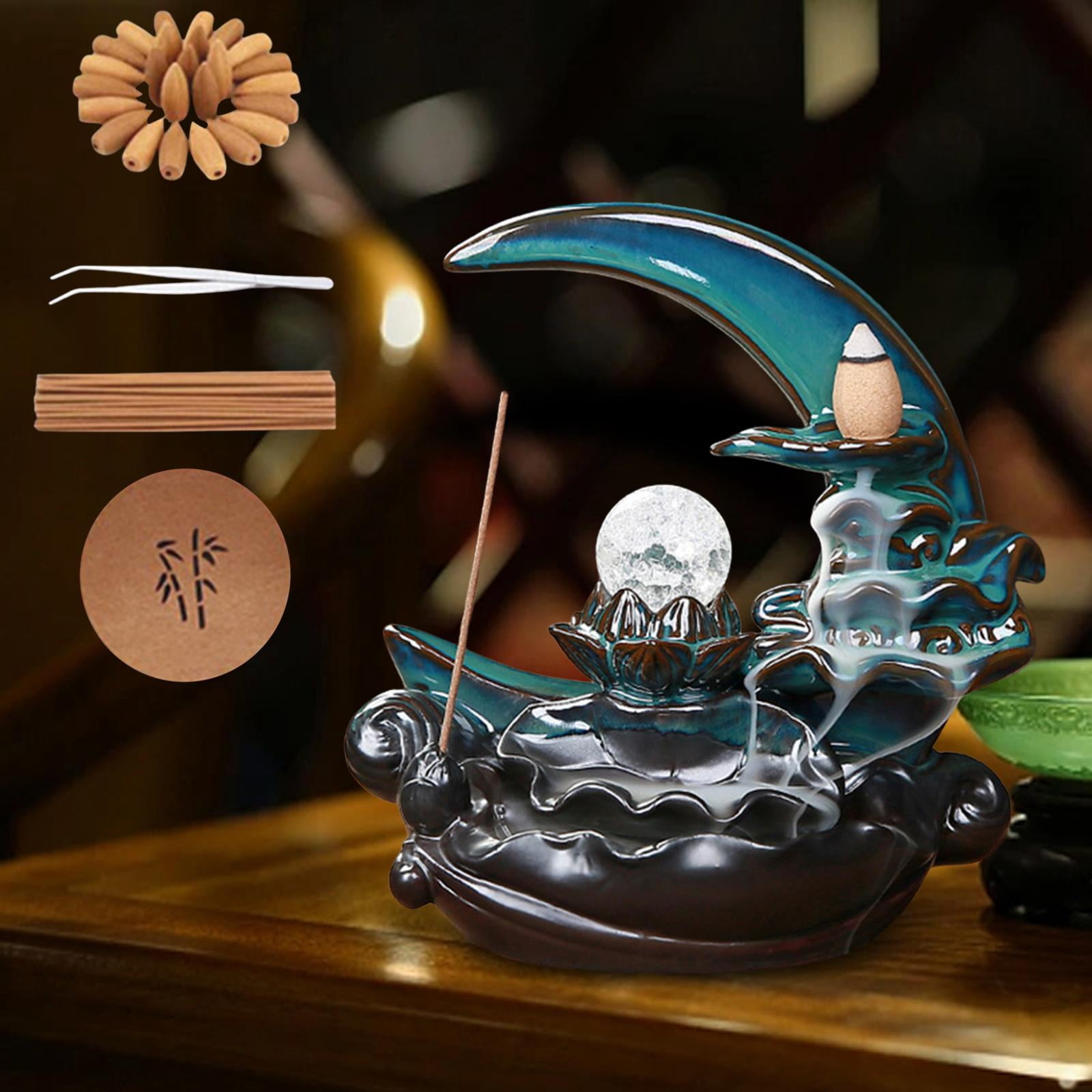 WLPZXP Moon Backflow Incense Holder Backflow Incense Burner Creative Home Decor Incense