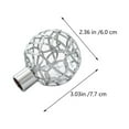 thumbnail image 4 of Shisuyan Embout de Tringle à Rideau Blanc Lot de 2 3.0x2.4in, 4 of 9