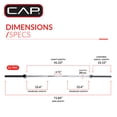 thumbnail image 4 of CAP Barbell Solid Steel Olympic Weight Lifting Bar, 6 ft., Chrome (Fits 2-Inch Weight Plates), 4 of 7