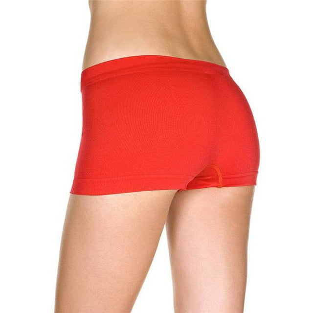 Shorts Garçon en Spandex Sans Couture, Rouge