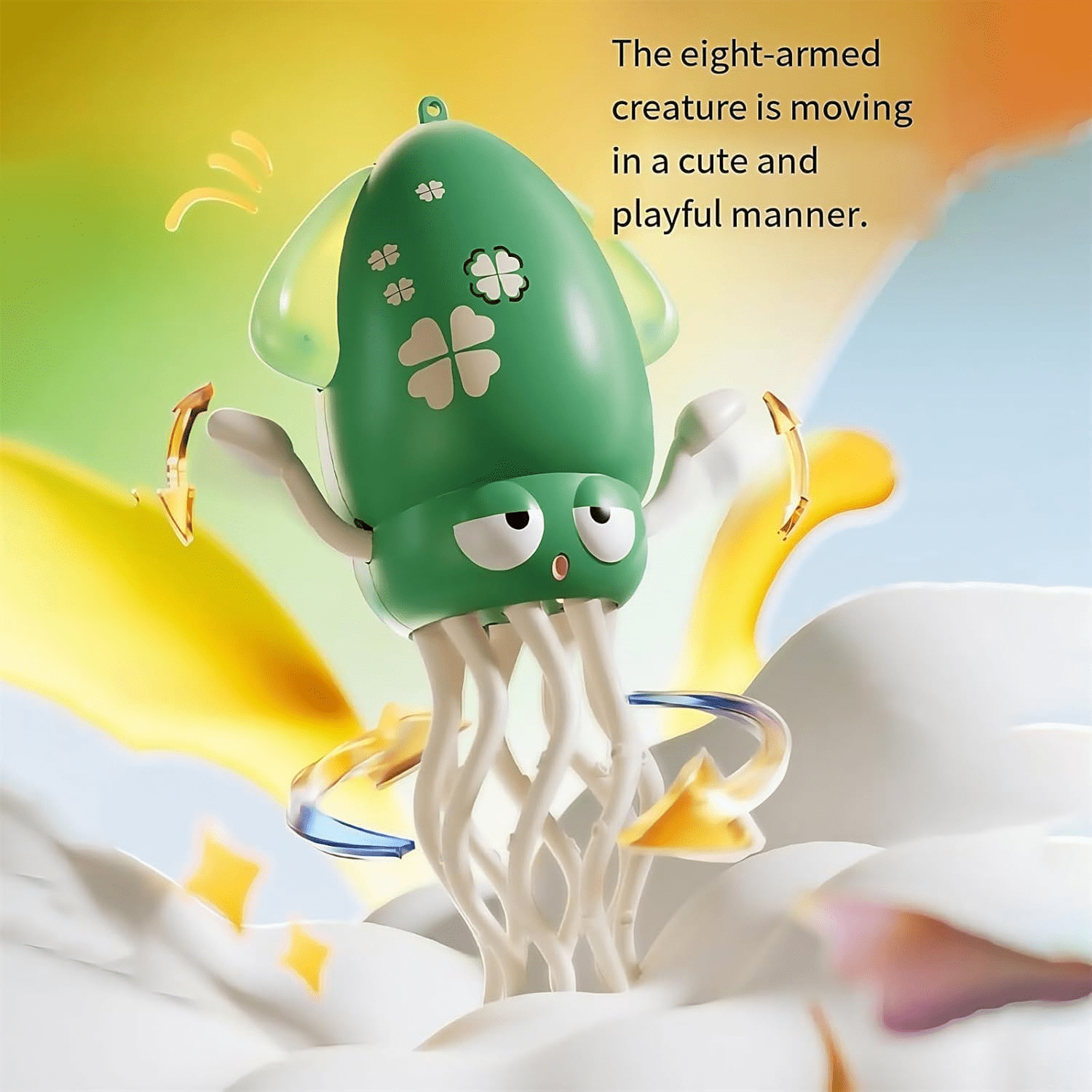 Dancing Octopus Baby Toy Electric Octopus Robot Automatic Obstacle Avoidance Octopus with LED&Music, Toys Gifts for Kids